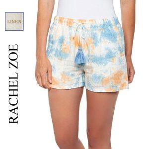 NWT Rachel Zoe Linen Tie Dye Pull-On Shorts